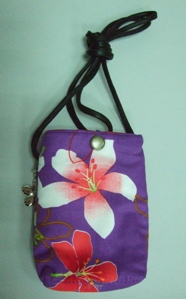 桐花束口手機袋