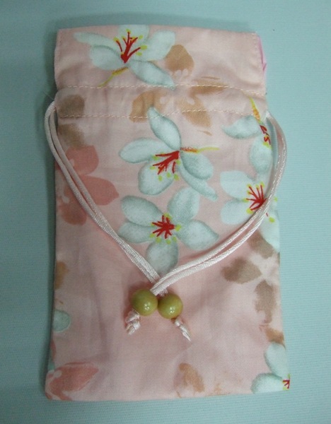 桐花束口手機袋