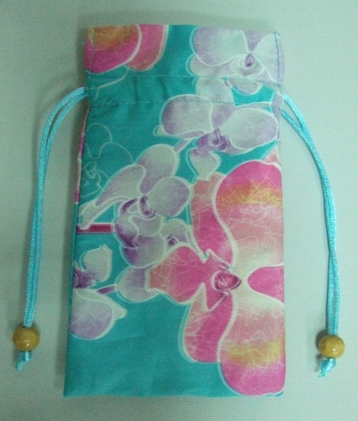 桐花束口手機袋