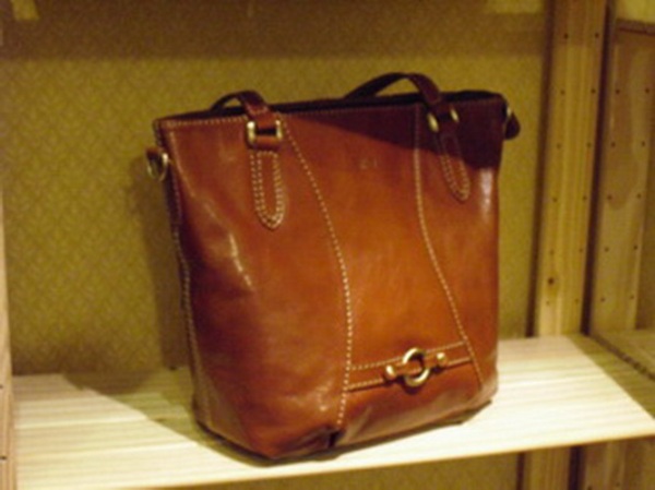 Sika素面淺咖啡色托特包