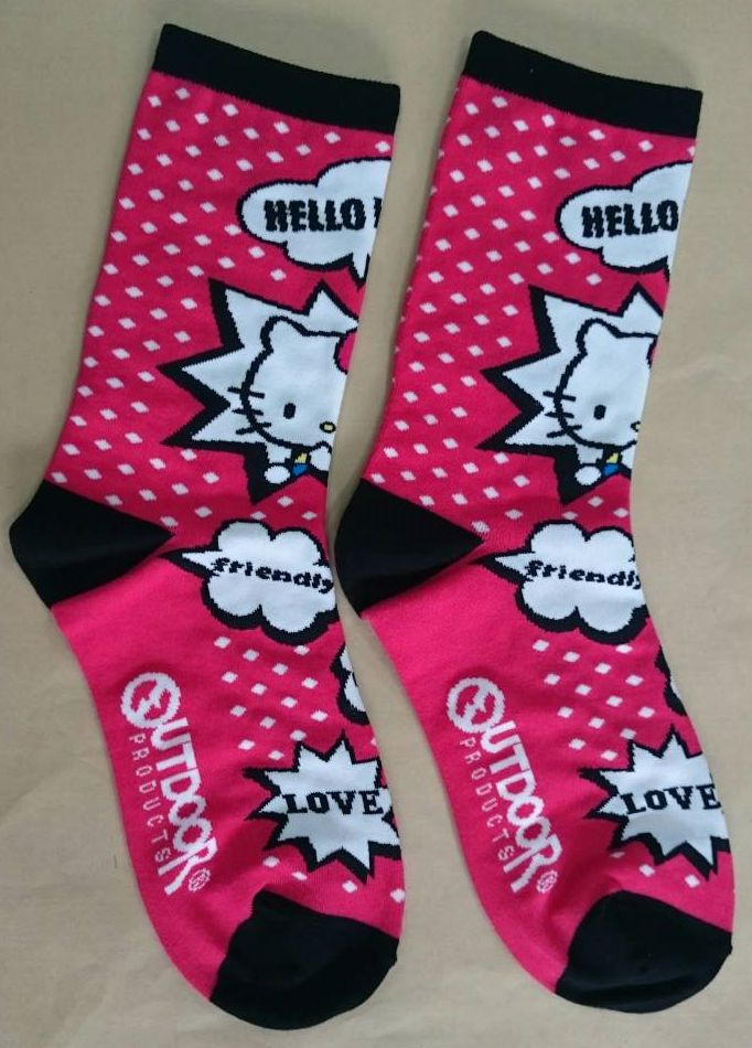 Hello Kitty聯名襪#漫畫圓點粉