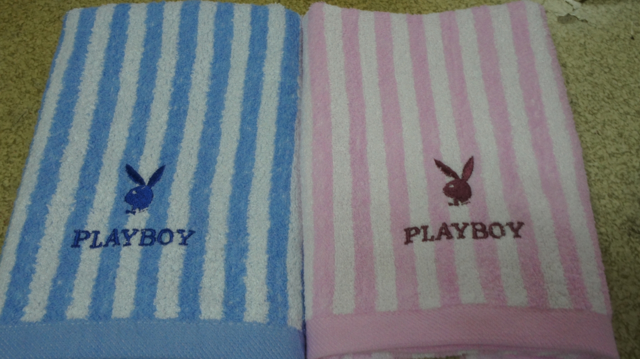 PLAYBOY條紋運動巾