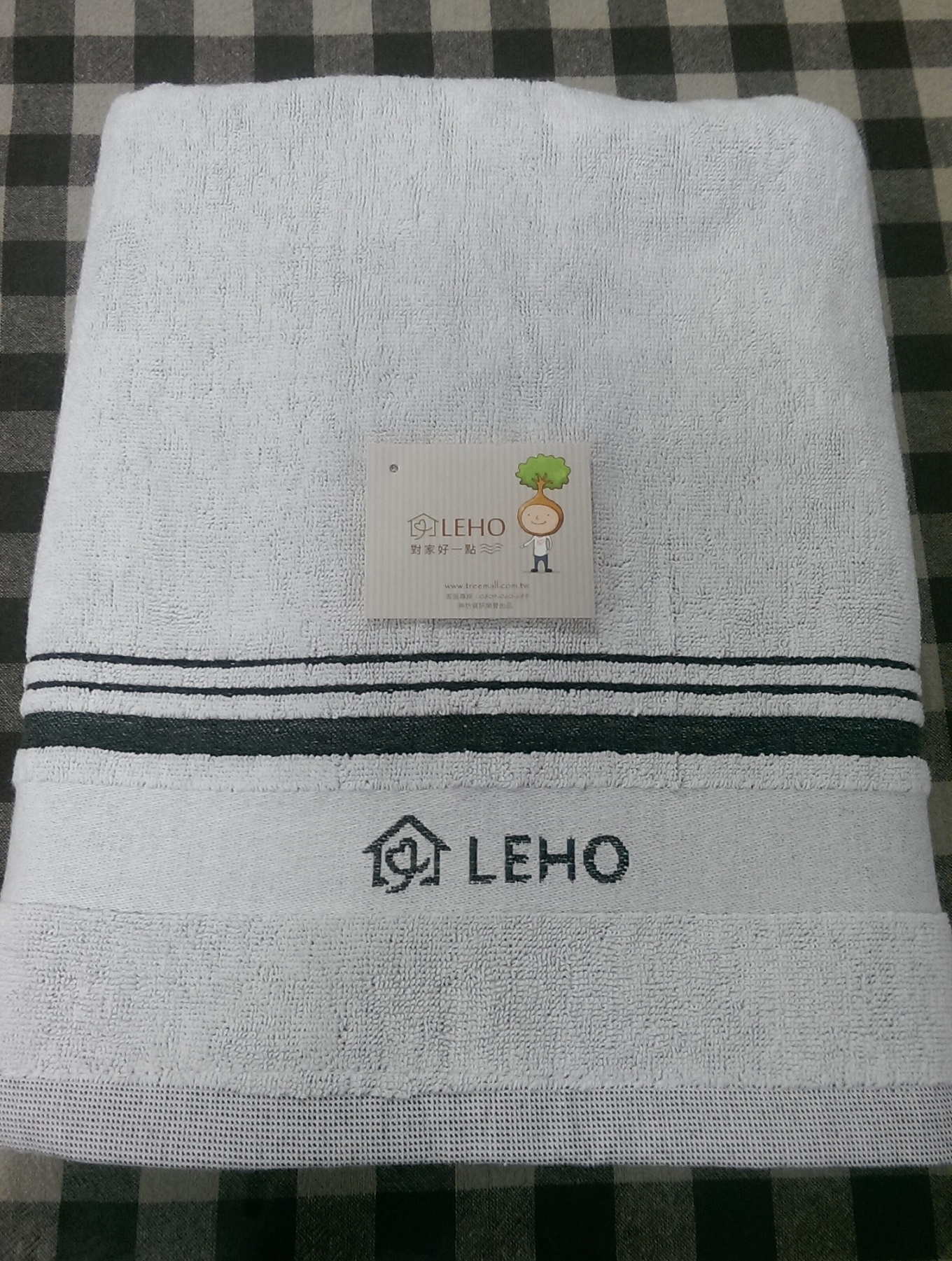 LEHO<適。舒活>輕柔竹炭浴巾
