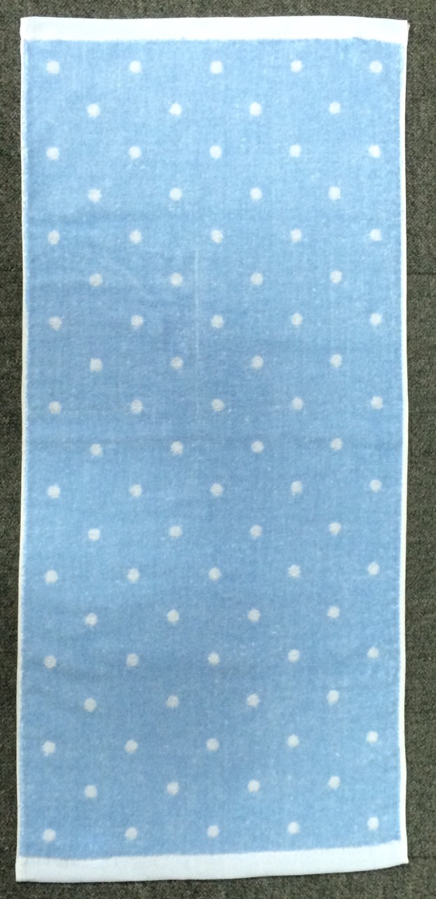 Miine粉漾點點毛巾(藍)
