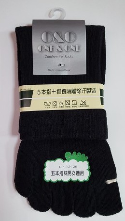 純棉五趾襪-長