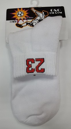 純棉毛巾底運動襪-23	