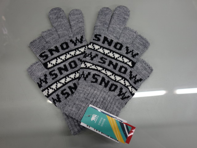 男士SNOW止滑三半兩全單層手套