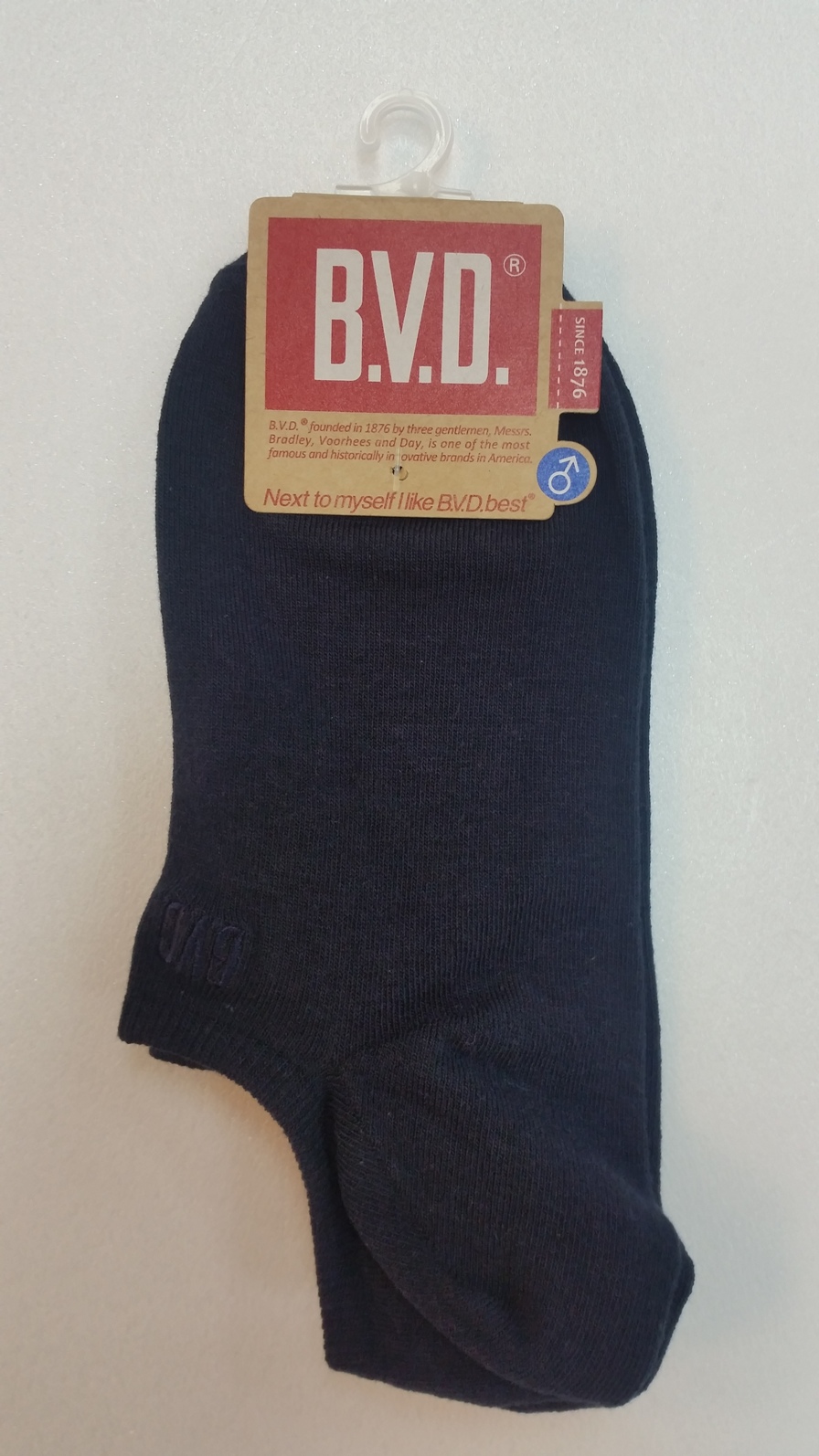 BVD W跟超低襪口男隱形襪