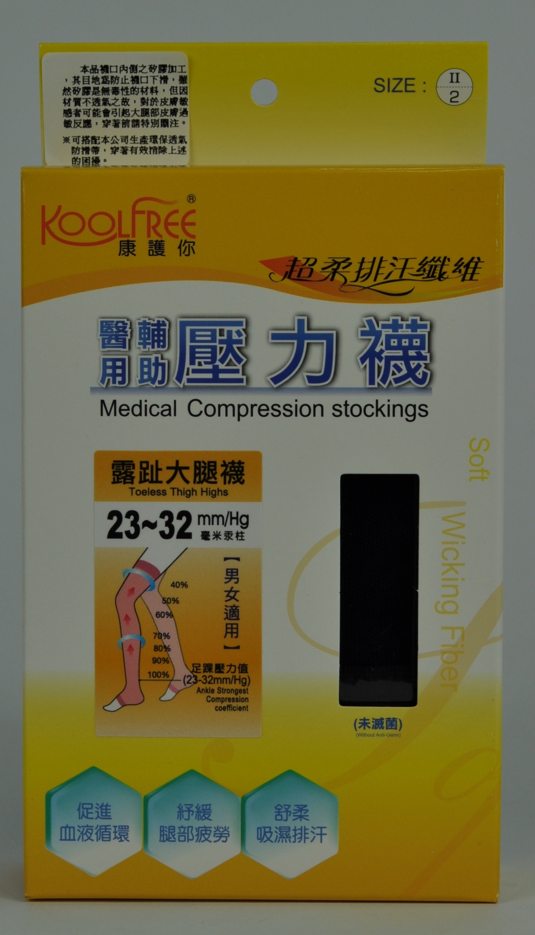 23-32mm/Hg露趾大腿襪