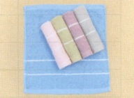 白緞條方巾