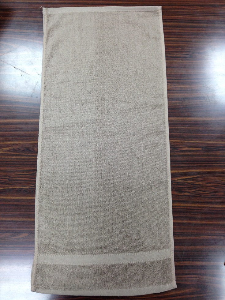 素色緞檔毛巾