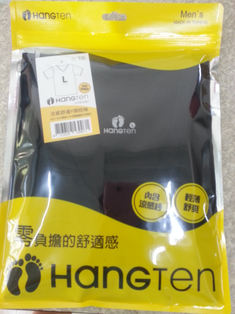 涼感舒適V領短袖衫