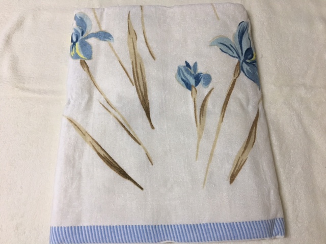 日系花朵絨印花浴巾