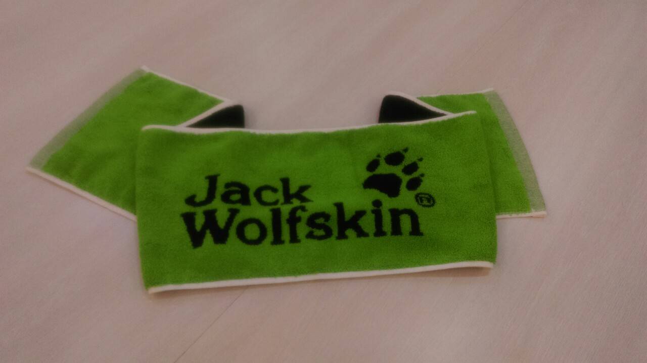 Jack Wolfskin雙色緹花運動巾