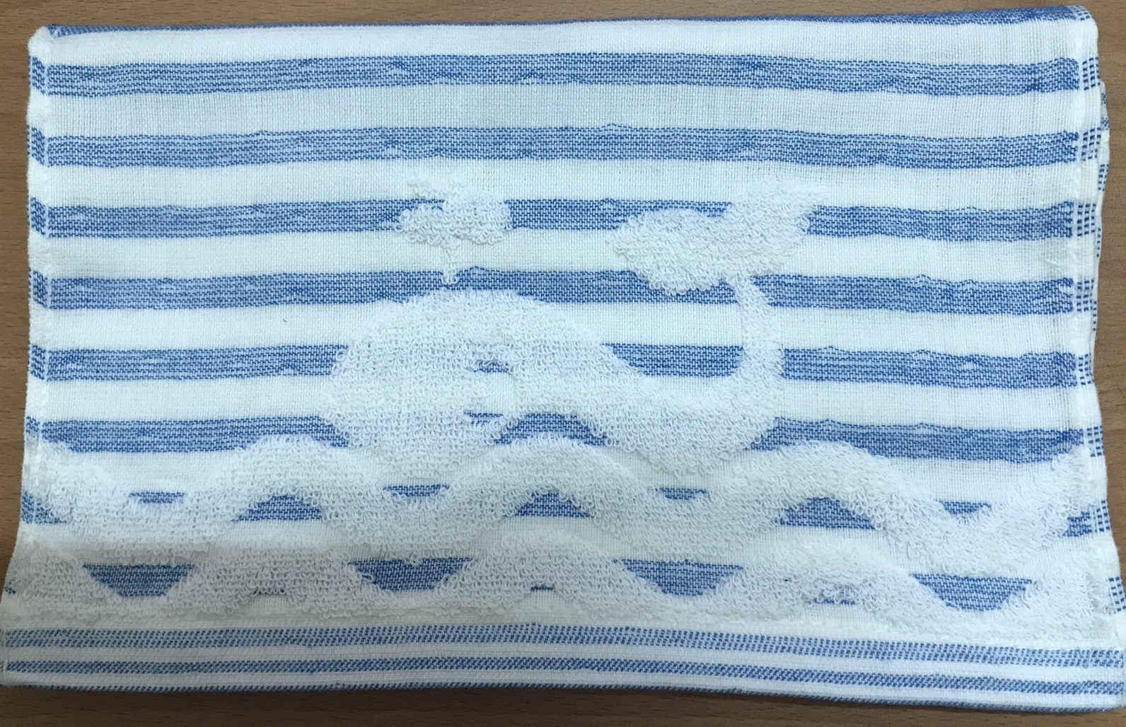 小鯨魚紗布童巾