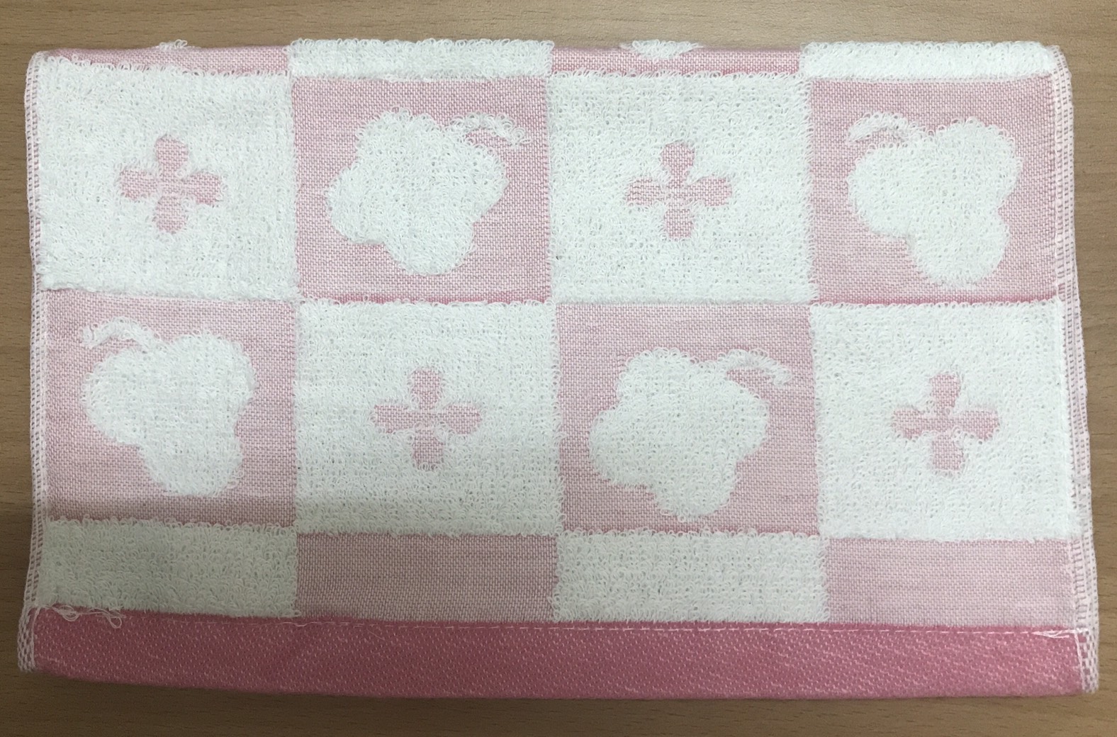 幸運草紗布童巾