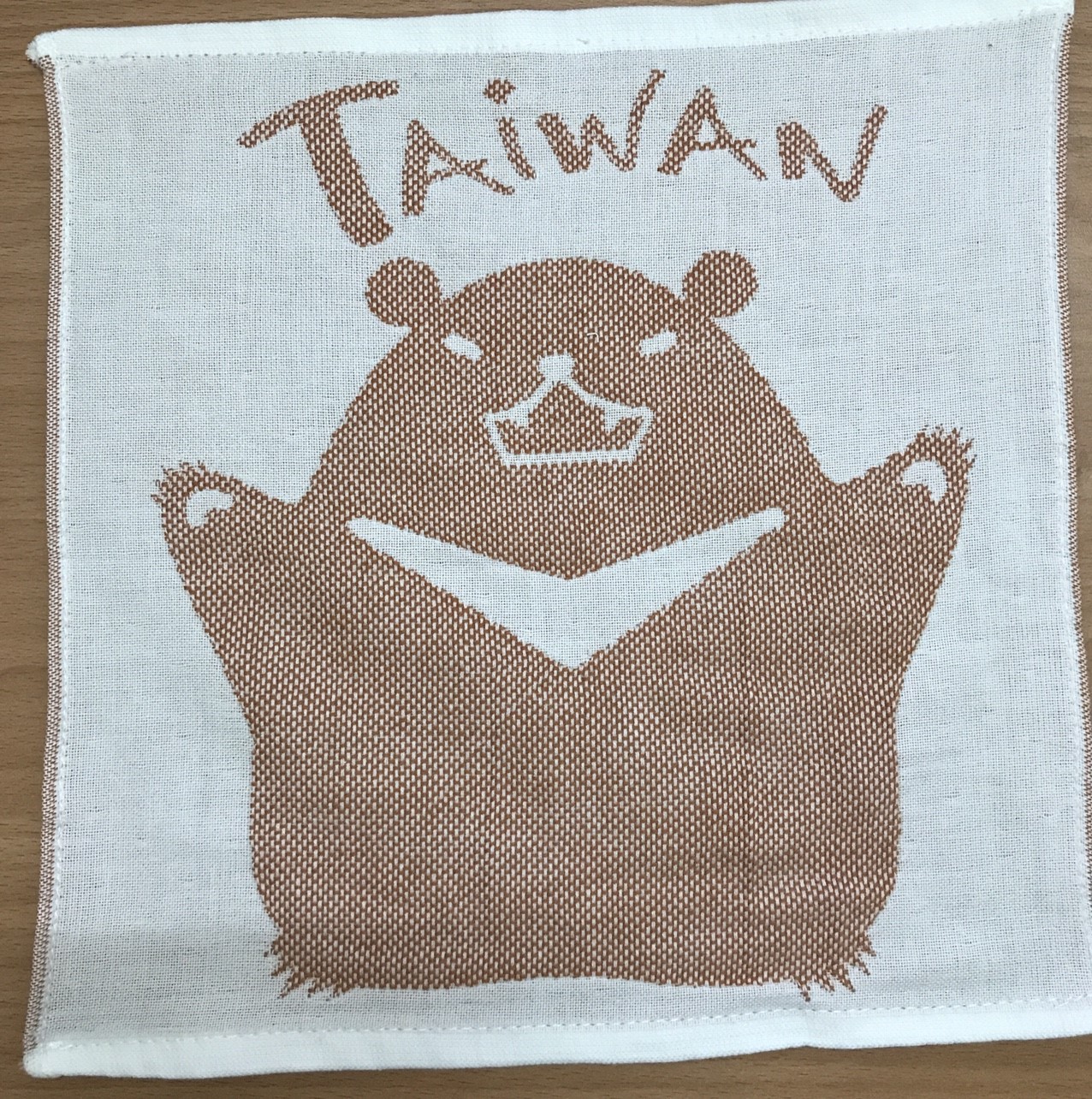 台灣熊紗布方巾