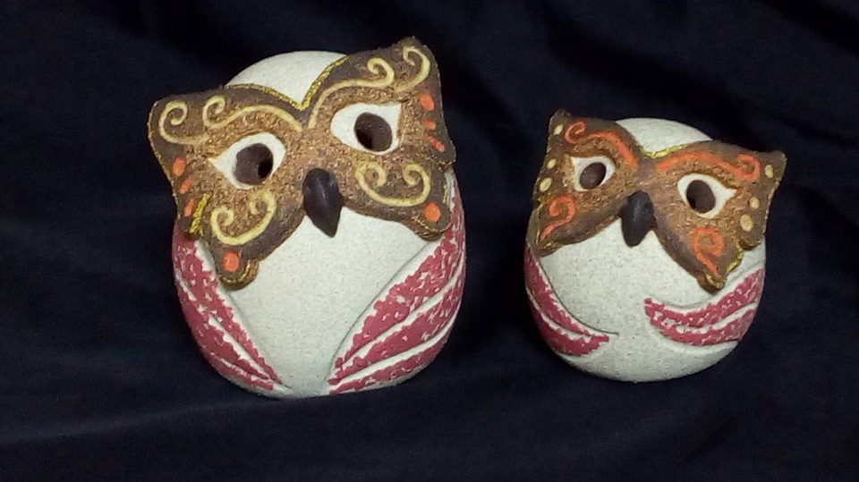 裝飾陶瓷-其它裝飾陳設陶瓷製品 - 蝴蝶面具 -紅