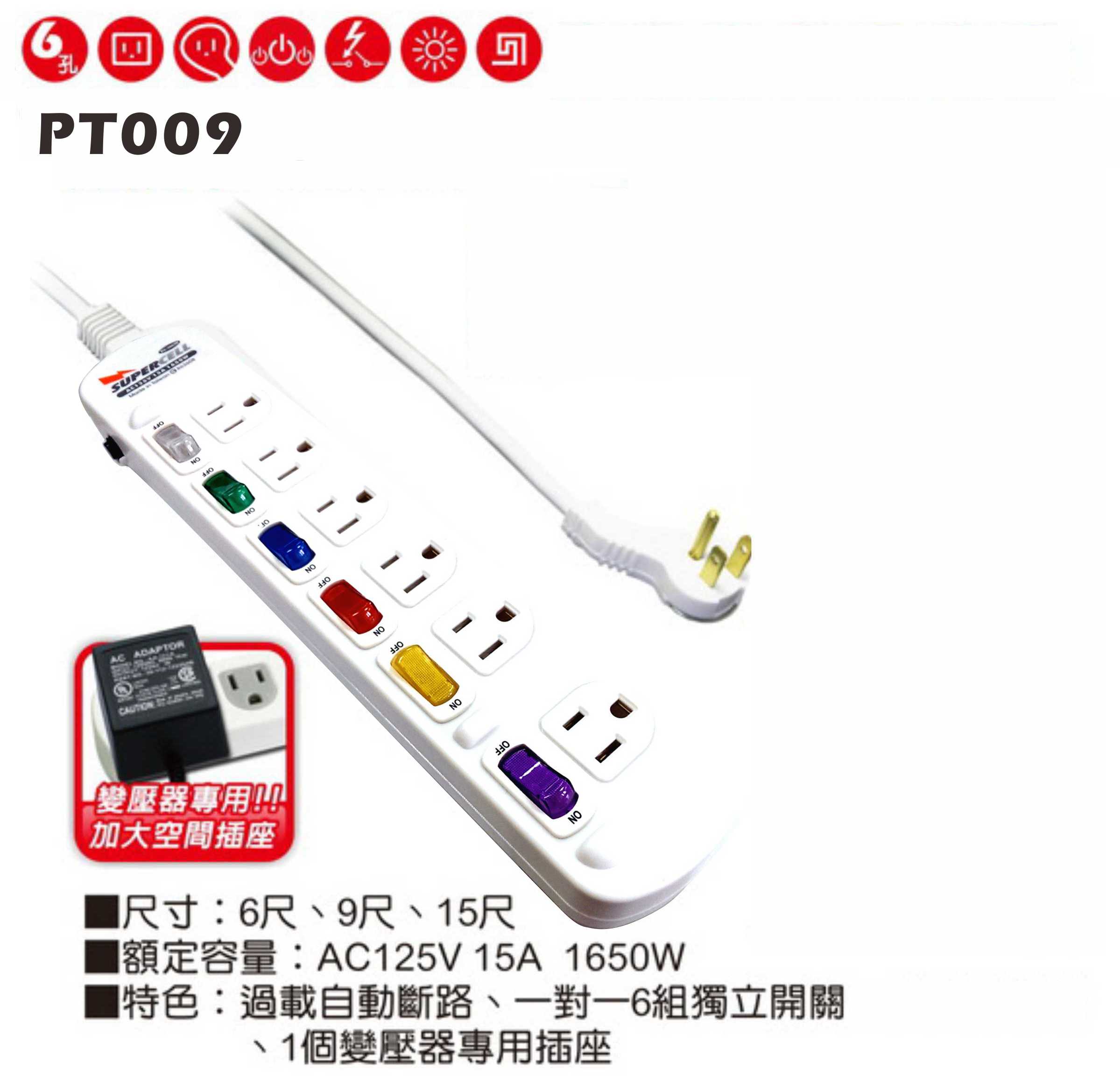 2極接地型125V轉接電源線組