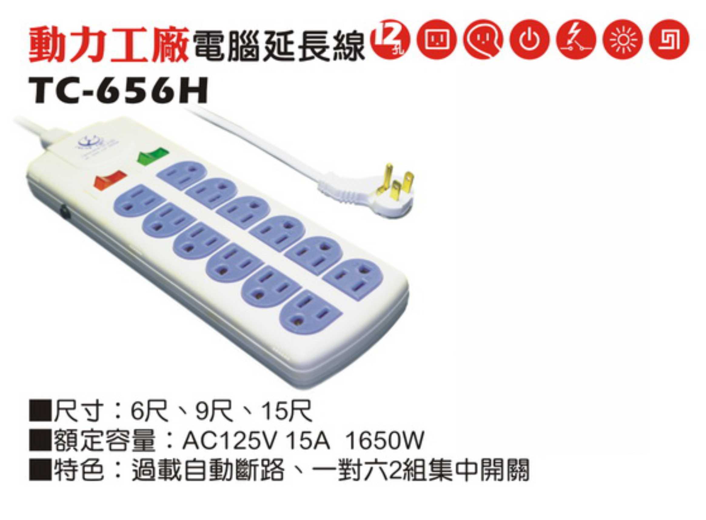 2極接地型125V轉接電源線組