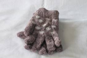 針織毛線手套-灰色