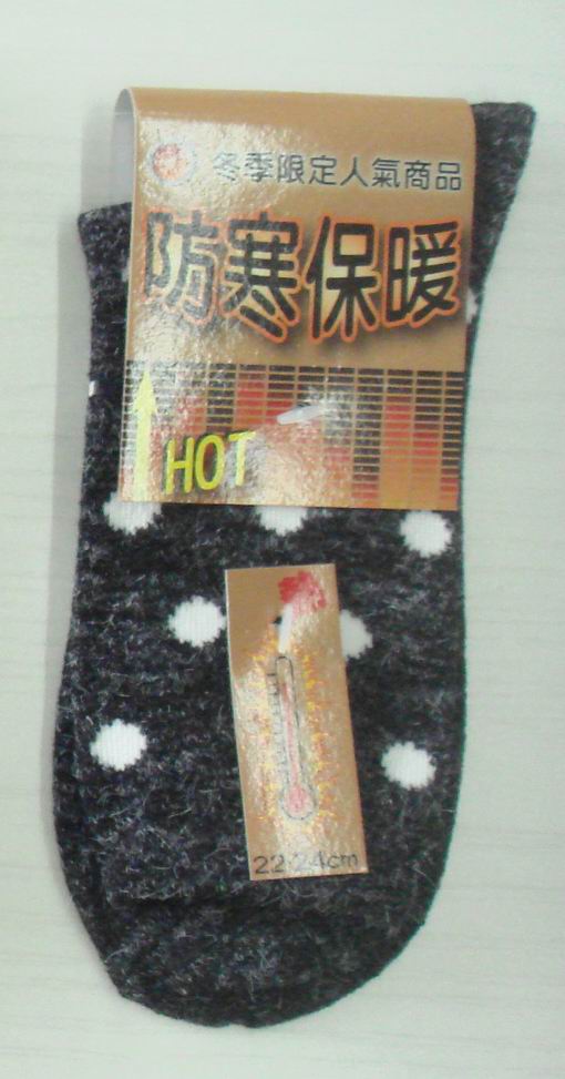 圓點安哥拉毛襪