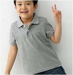 童款素面POLO衫