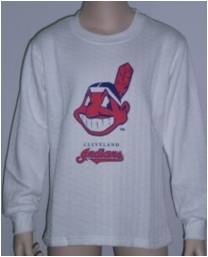 MLB兒童三層圓領衫-印白