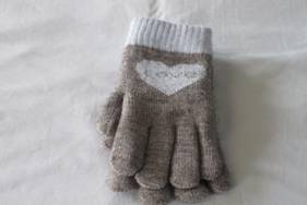 針織毛線手套-灰色