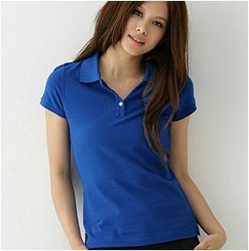 女款素面POLO衫
