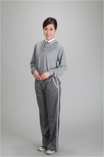 女織帶運動褲I8315A-灰