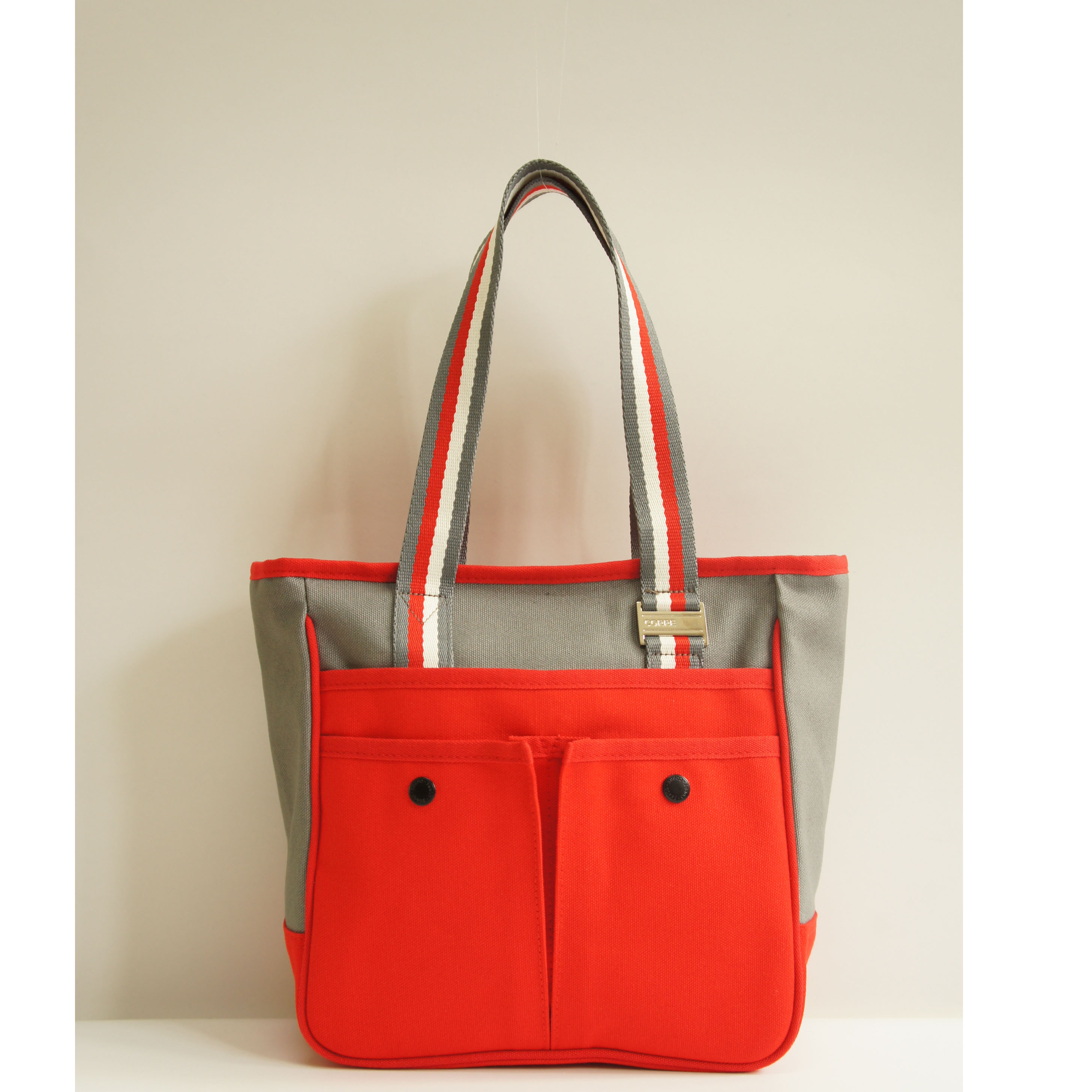 帆布配色肩背包