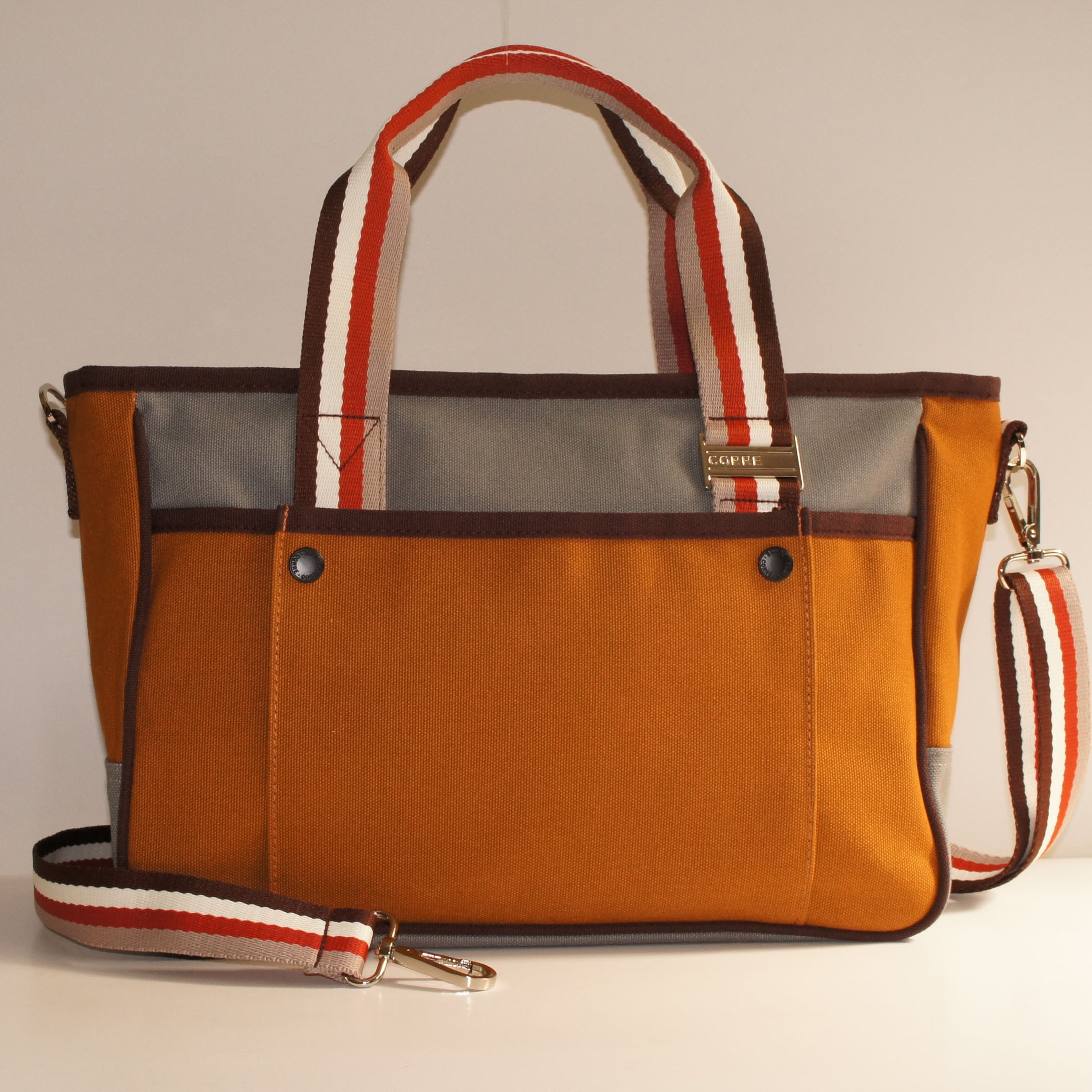 帆布手提斜背兩用包