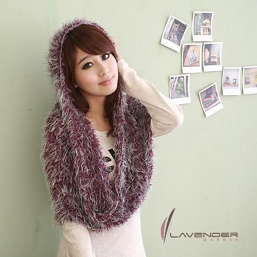 Lavender 百變魔術圍巾-人工貂毛系列