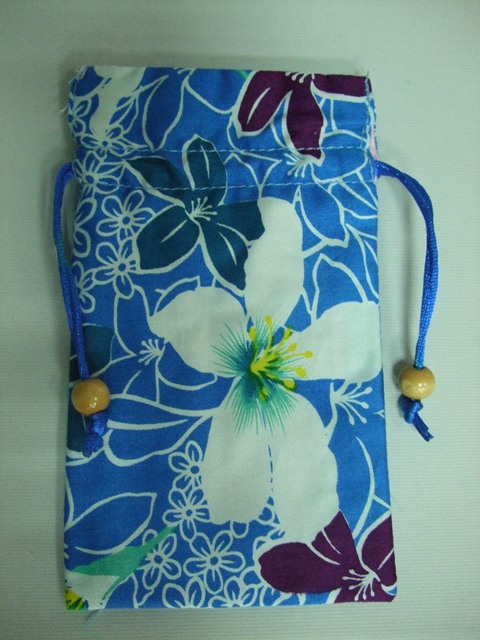 桐花束口手機袋