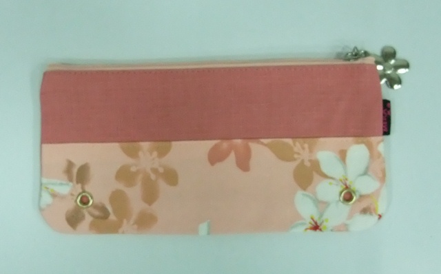桐花雙色筆袋