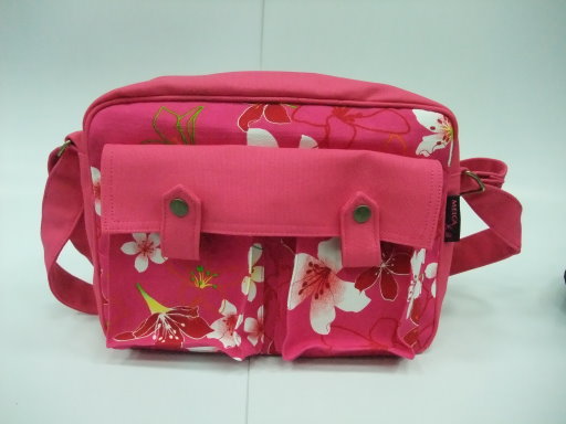 花布側背包