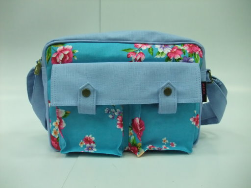 花布側背包