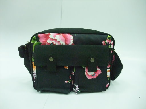 花布側背包