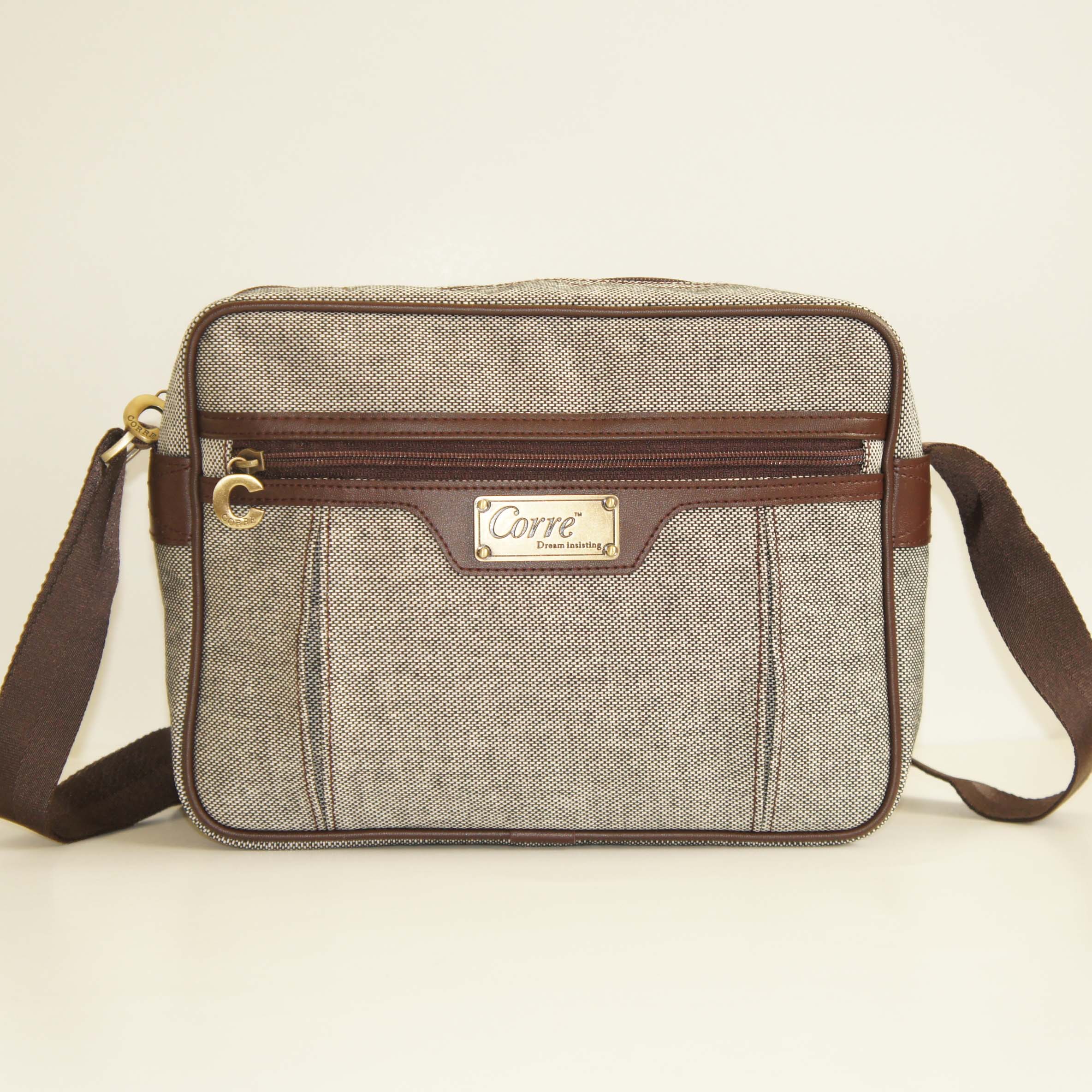 亞麻經典斜背包