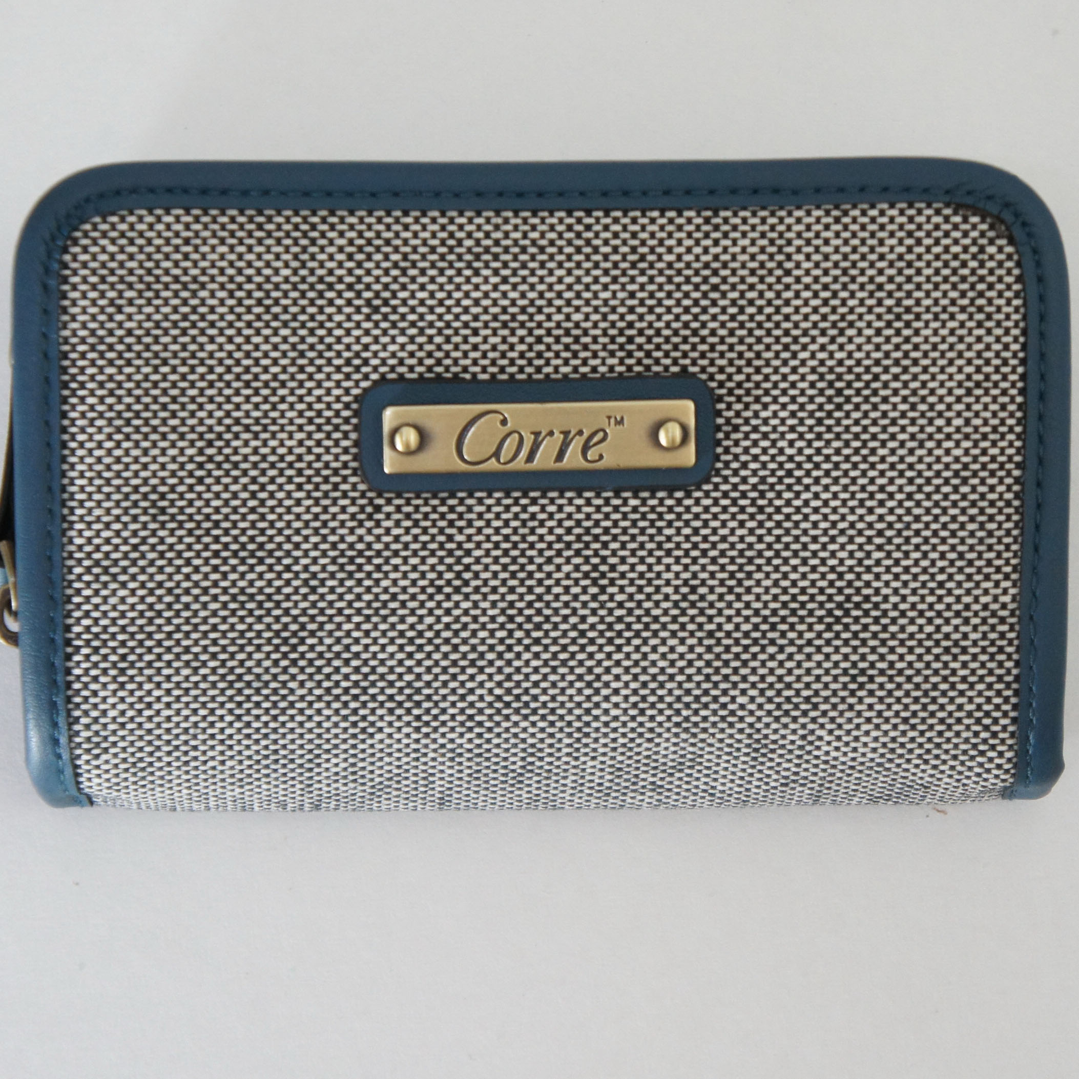 亞麻對折拉鍊中夾