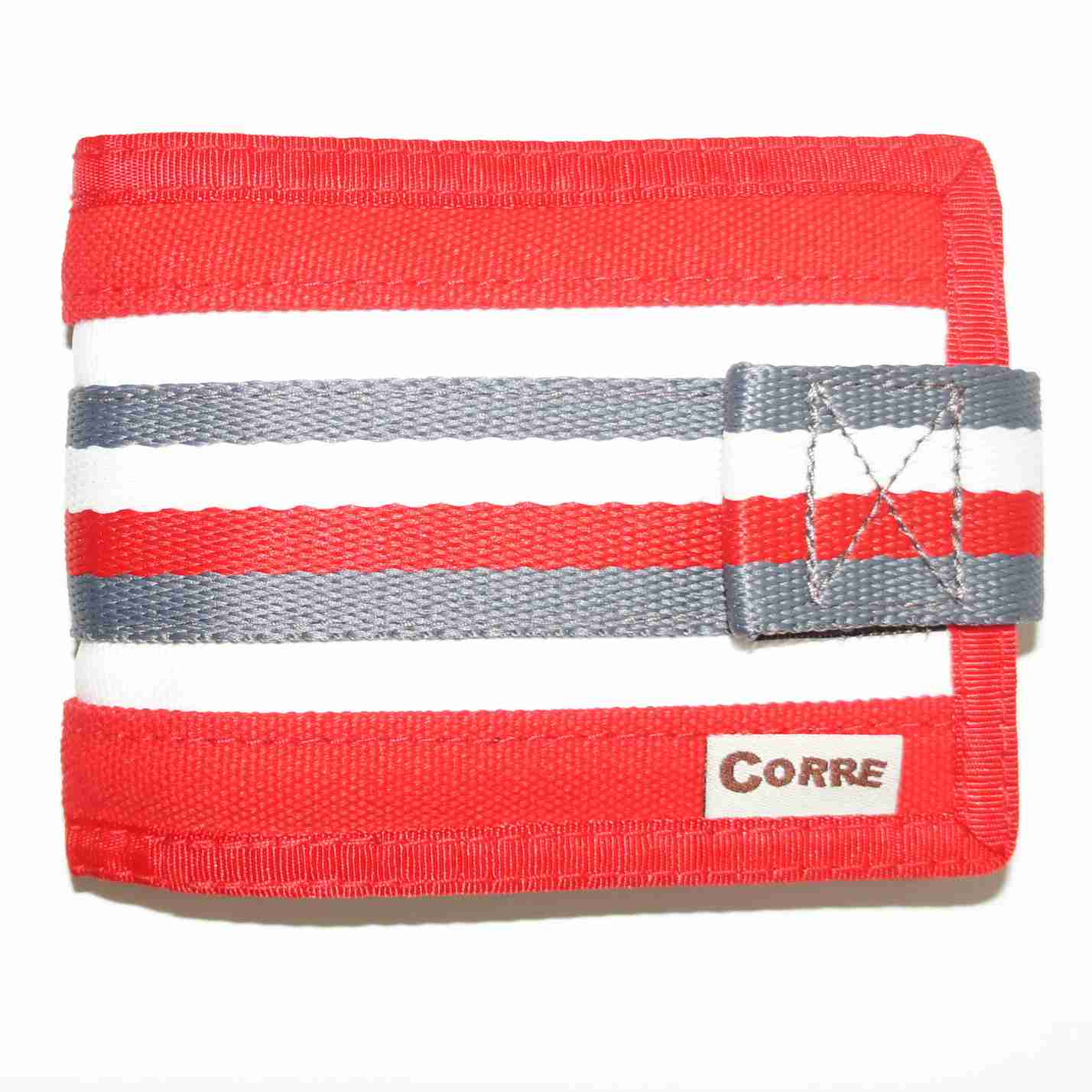 帆布對折黏耨短夾