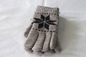 針織毛線手套-灰色