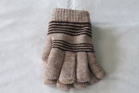 針織毛線手套-可可