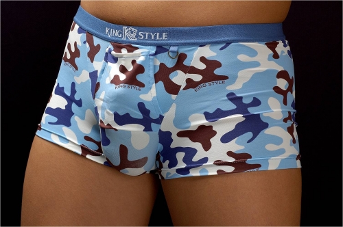 藍迷彩男袋內褲-藍迷彩