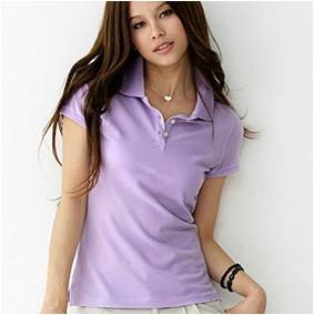女款素面POLO衫