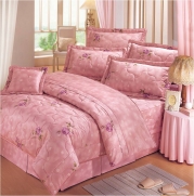 粉底白紫玫瑰-粉 薄墊套