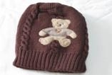 針織童帽-咖啡色