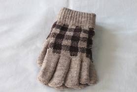 針織毛線手套-可可