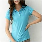 女款素面POLO衫